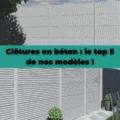 clôtures en béton, modèle zébra et listel