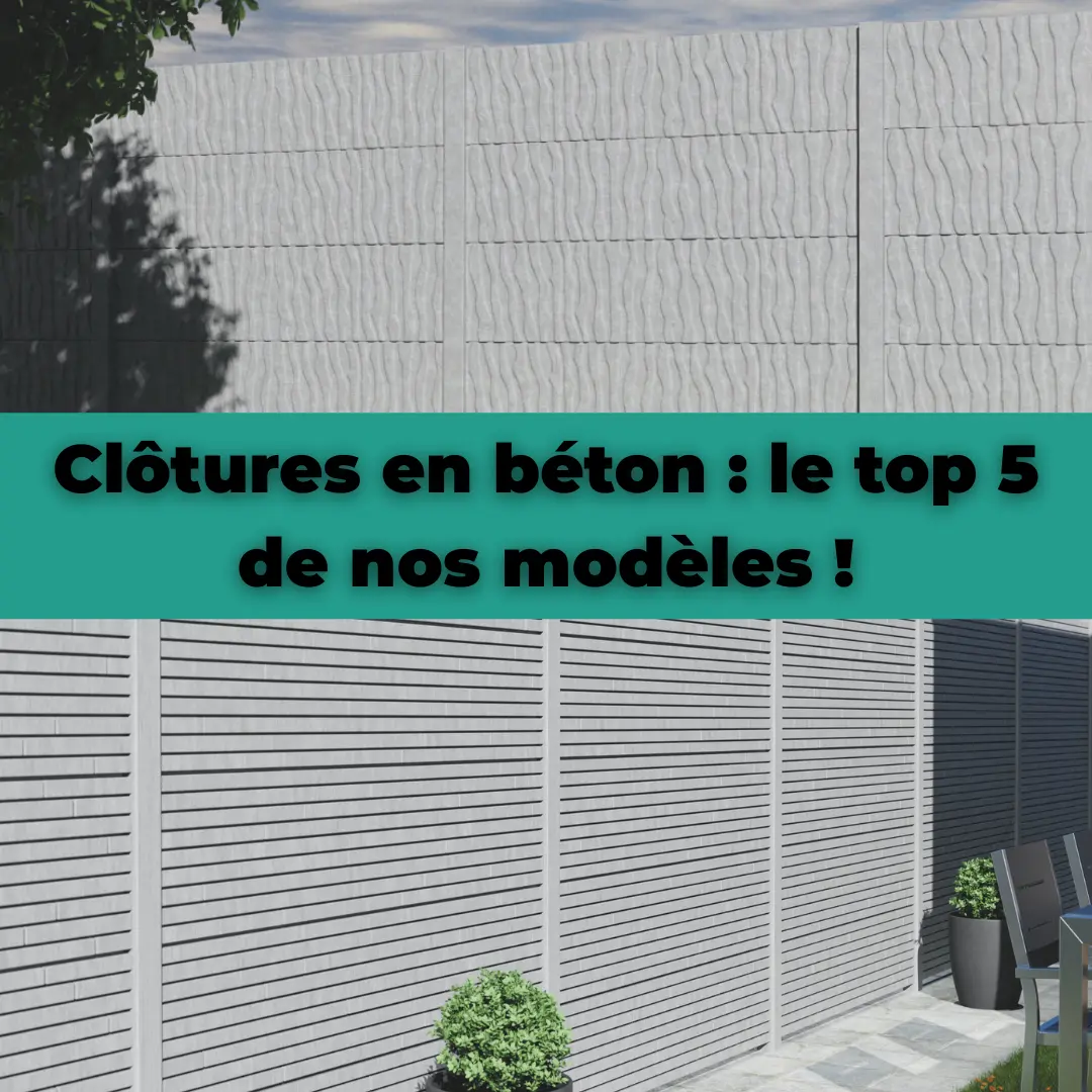 clôtures en béton, modèle zébra et listel